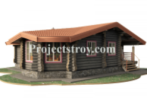 Сруб одноэтажного деревянного дома из ОЦБ 260 мм