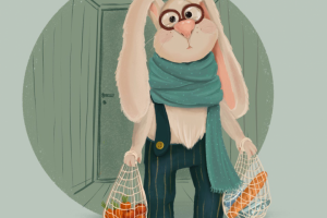 Кролик в рутине