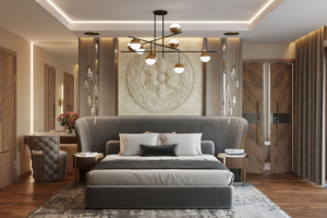 Роскошный интерьер загородного дома в Московской области