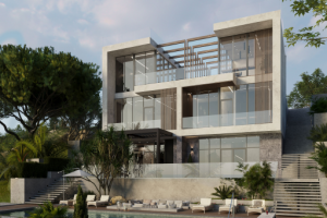 Архитектурный проект жилого дом в Сочи на рельефе