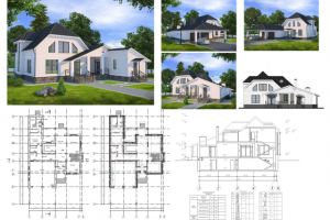 Проект коттеджа с мансардой