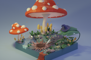 лес грибов(дневная версия)