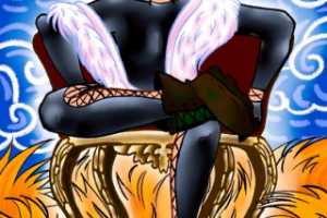 обложка с оригинальным персонажем