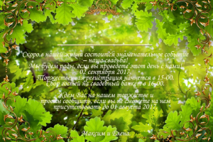 приглашение на свадьбу (сторона 2)