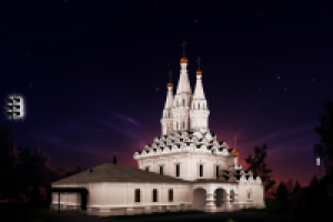 Подсветка храма в городе Вязьма