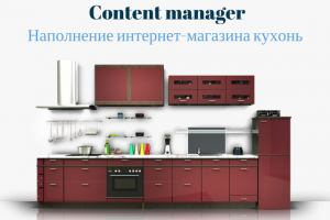 Наполнение интернет-магазина кухонь на Мега Групп
