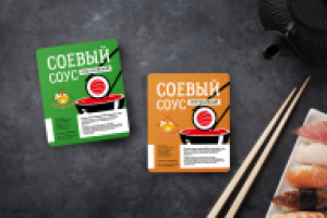 Упаковка соевого соуса для ХАТИМАКИ