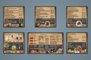 Меню-борды для "Стейкбери"