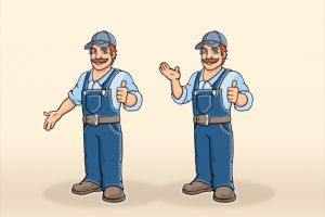 Иллюстрация персонаж Рабочий