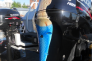 Аэрография на лодочном моторе Suzuki