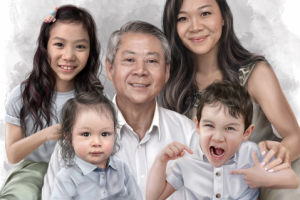 Семейный портрет с разных фотографий.