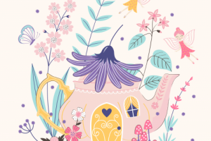 Домик для феи.Графический постер.