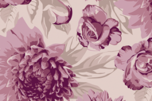 Пионы и розы, набивка.