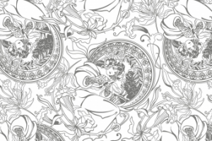 Ар-нуво. Набивка для белья.