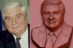 Бронзовый портретный барельеф