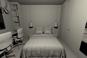 Объемно-пространственное решение. Спальня