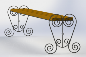 Кованая скамейка