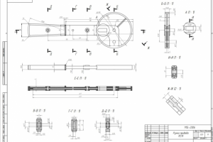 Чертёж ручки привода РЕ19