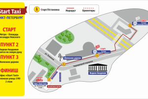 Схема движения такси.