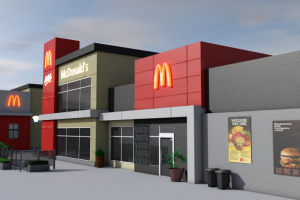 3д модель здания McDonald’s