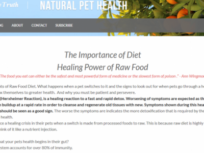 The importance of diet: healing power of raw food