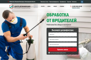 Центр дезинфекции - верстка+интеграция WordPress