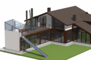 пристройка с патио на крыше