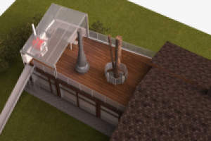 Пристройка с патио на крыше