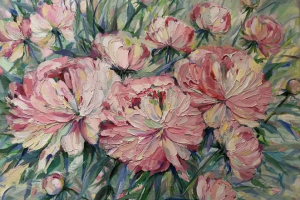 «Пионы»холст,масло