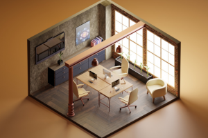 Коричневый офис