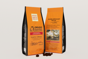 Визуализация и моделирование упаковки кофе Origo Kaffee