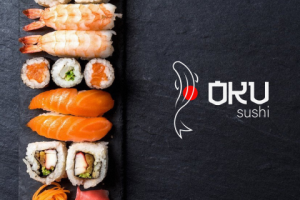 логотип для суши-бара OKU