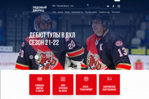 Создание корпоративного сайта Ледового дворца г. Тулы