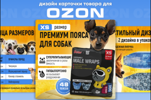 Карточка товара "Пояса для собак" формат OZON