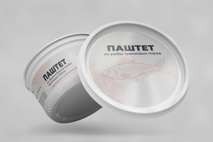 Упаковка паштета из трески