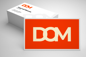 Визитка сотрудника компании DOM