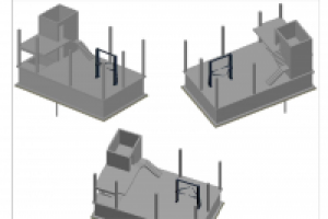 Автосервис 2 этажа с подвалом, монолитный каркас и перекрытия