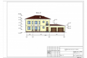 Коттедж 2 этажа с гаражом, площадь 203 м2