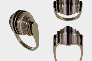 Кольцо с аметистом