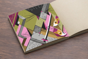 Иллюстрация "Коты" в стиле "кубизм"