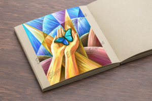 Иллюстрация маслом "Бабочка"