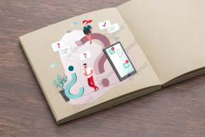 Иллюстрация во flat стиле для сайта