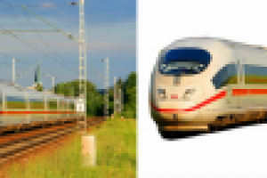 Фото на белый фон - поезд