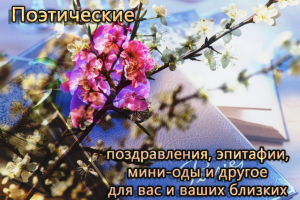 Адресные поэтические поздравления и другое