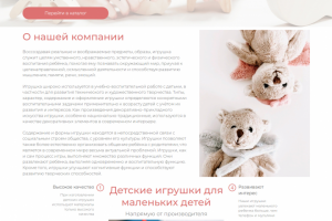 Сайт по продаже игрушек