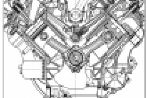 Поперечный разрез двигателя КамАЗ