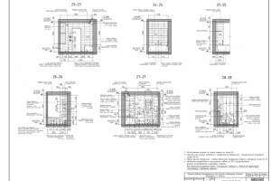 Развертки стен санузла, ванной комнаты. Виды