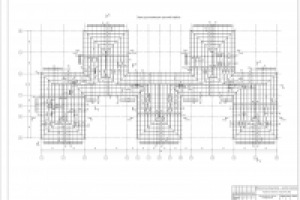 Схема расположения прогонов кровли.
