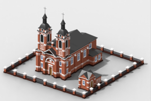 LowPoly экстерьеры зданий г. Киров в изометрии (мод-ние по фото)