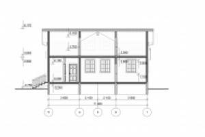 разрез деревянного дома